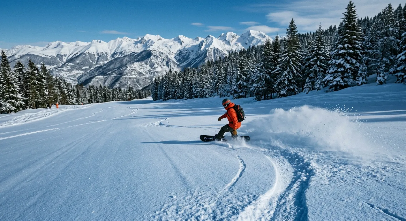 Snowboarding the Forest Runs