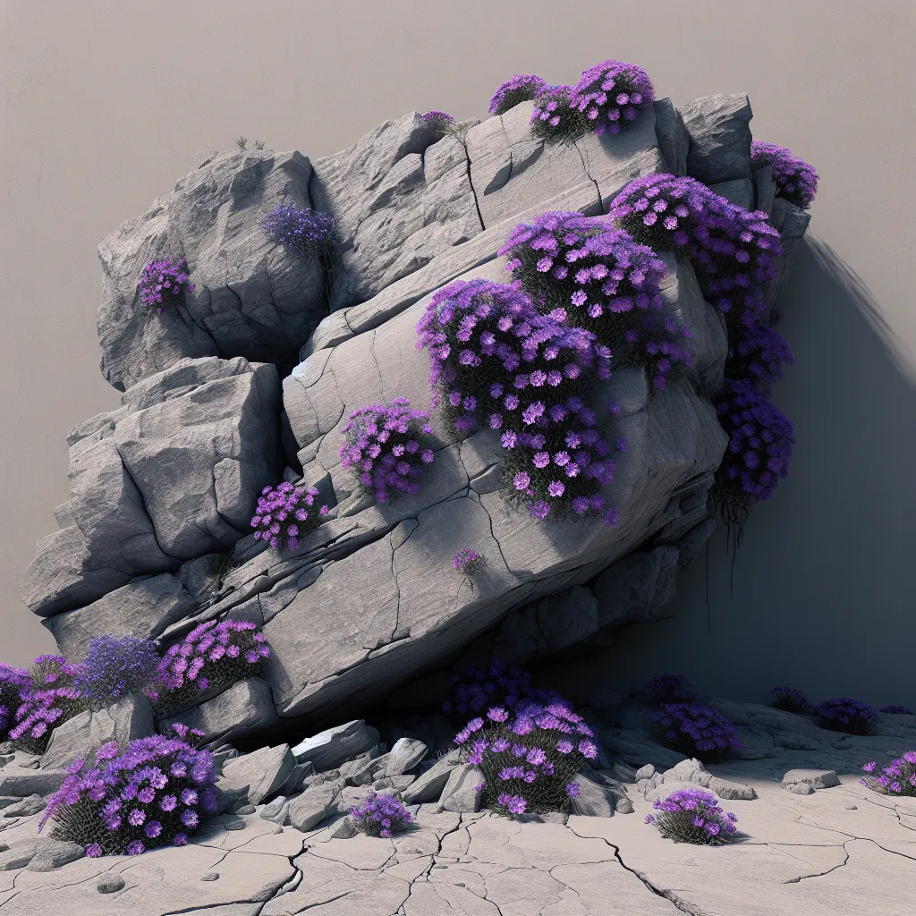 Ramonda myconi sur roche calcaire